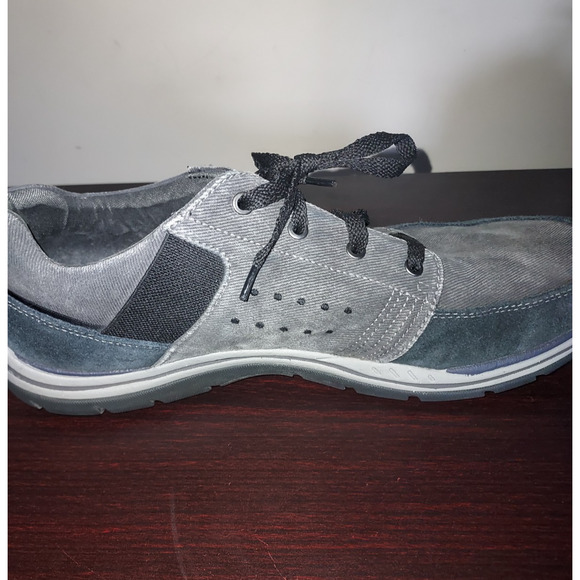 Skechers Mens Relaxed Fit Shoes 11M Lace Up Expected Vaspen Oxford Black Gray - Picture 12 of 14
